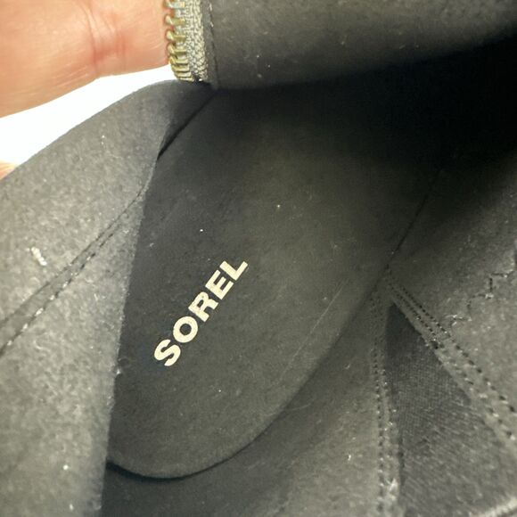 Sorel Joan of Arctic Wedge II Leather Gray Zip Waterproof NL3364-052 Womens 9.5 - Picture 8 of 13